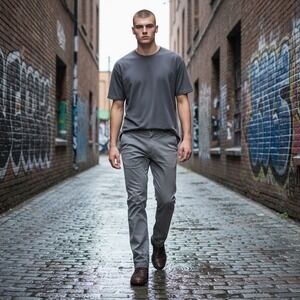 Closed Clifton Slim Chinos Mens 33x30 Charcoal Grey French Pocket Trousers 34200